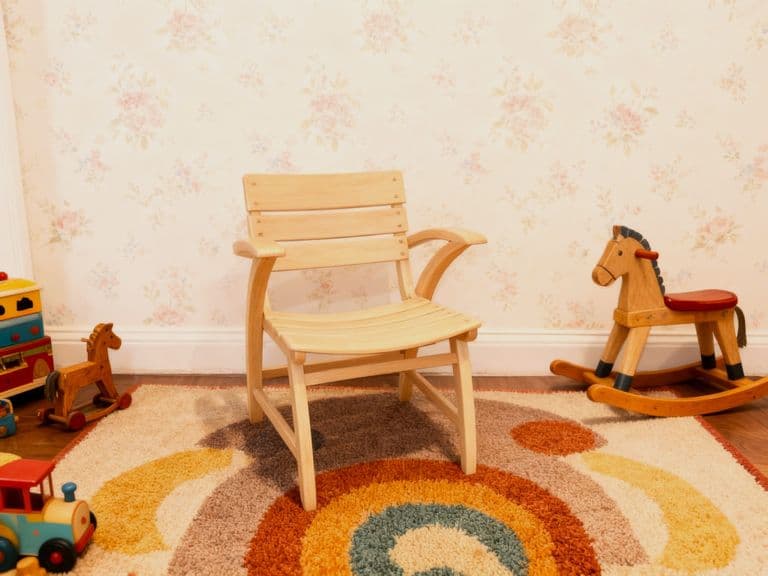 Kinderstoel vintage zithoogte 30cm uniek design