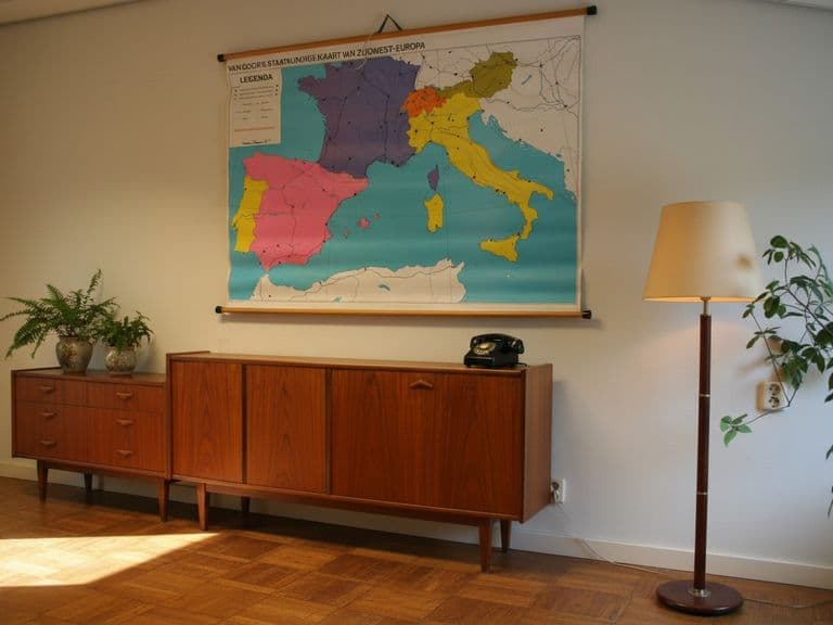 Van Goor’s staatkundige kaart van Zuidwest-Europa liggend